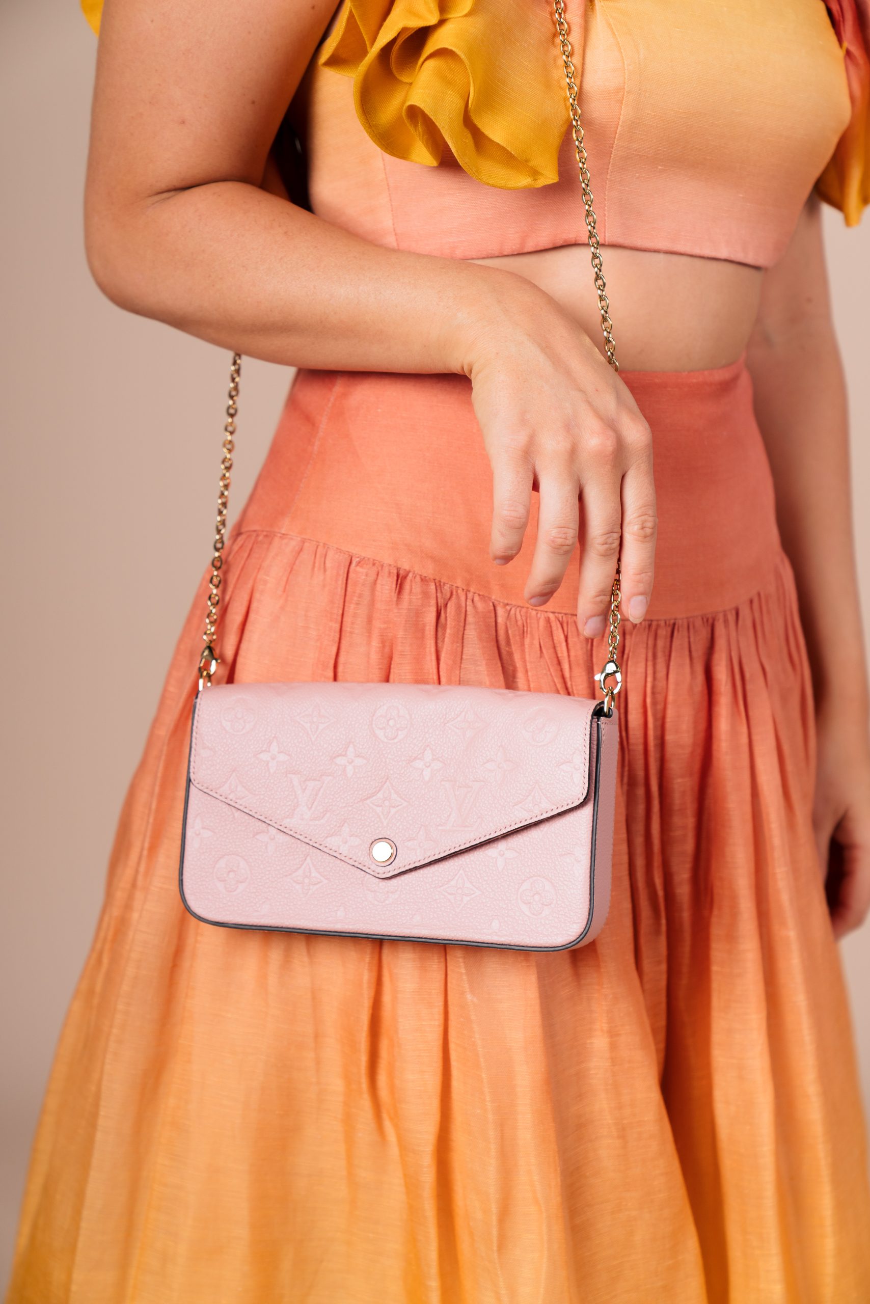 Louis Vuitton Félicie Pochette Pink, Bella Boutique Hire