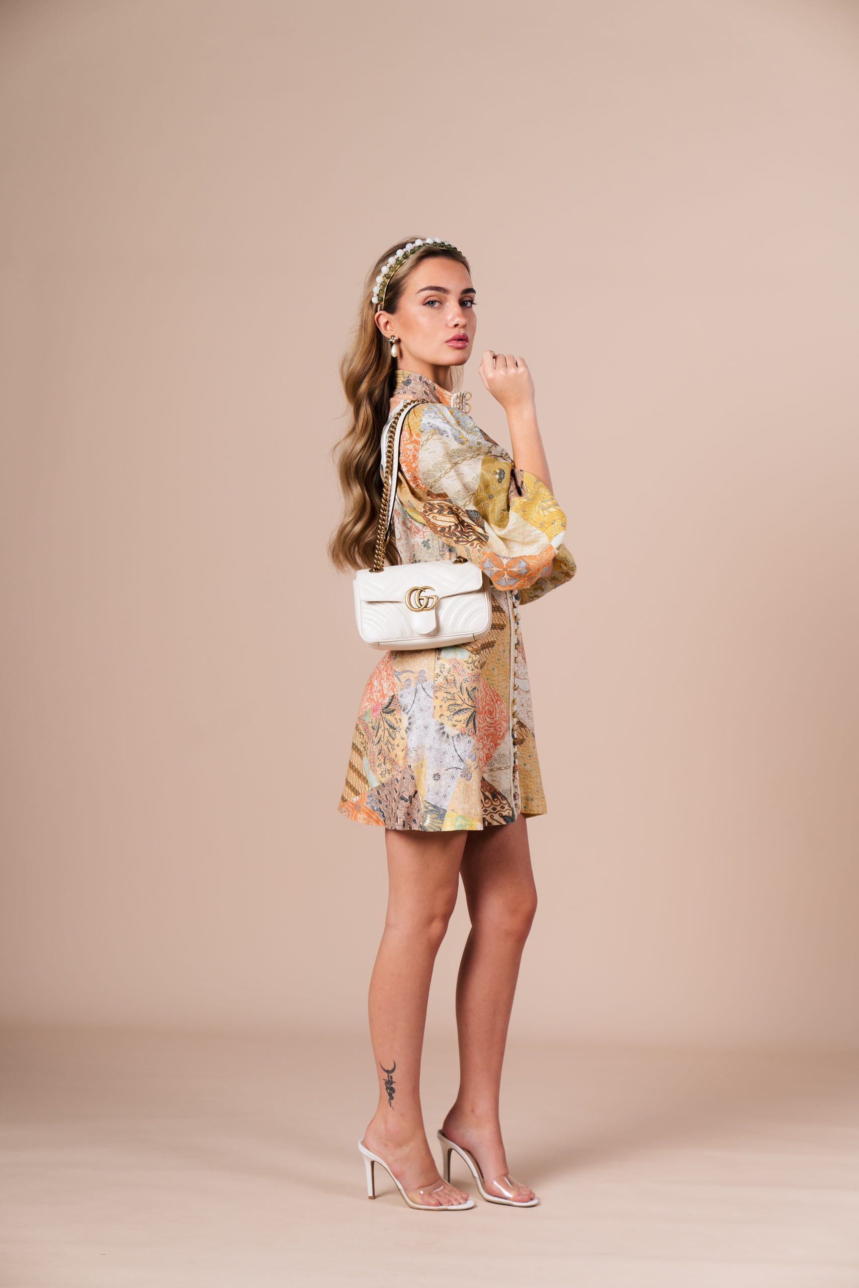 GG Marmont Matelassé Shoulder Bag Cream, Bella Boutique Hire, Dress Hire  Australia